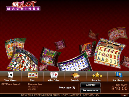 99 slot machines lobby