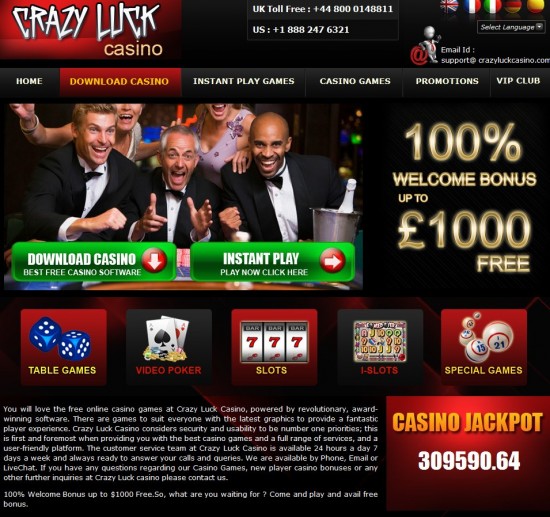 crazy lucky casino